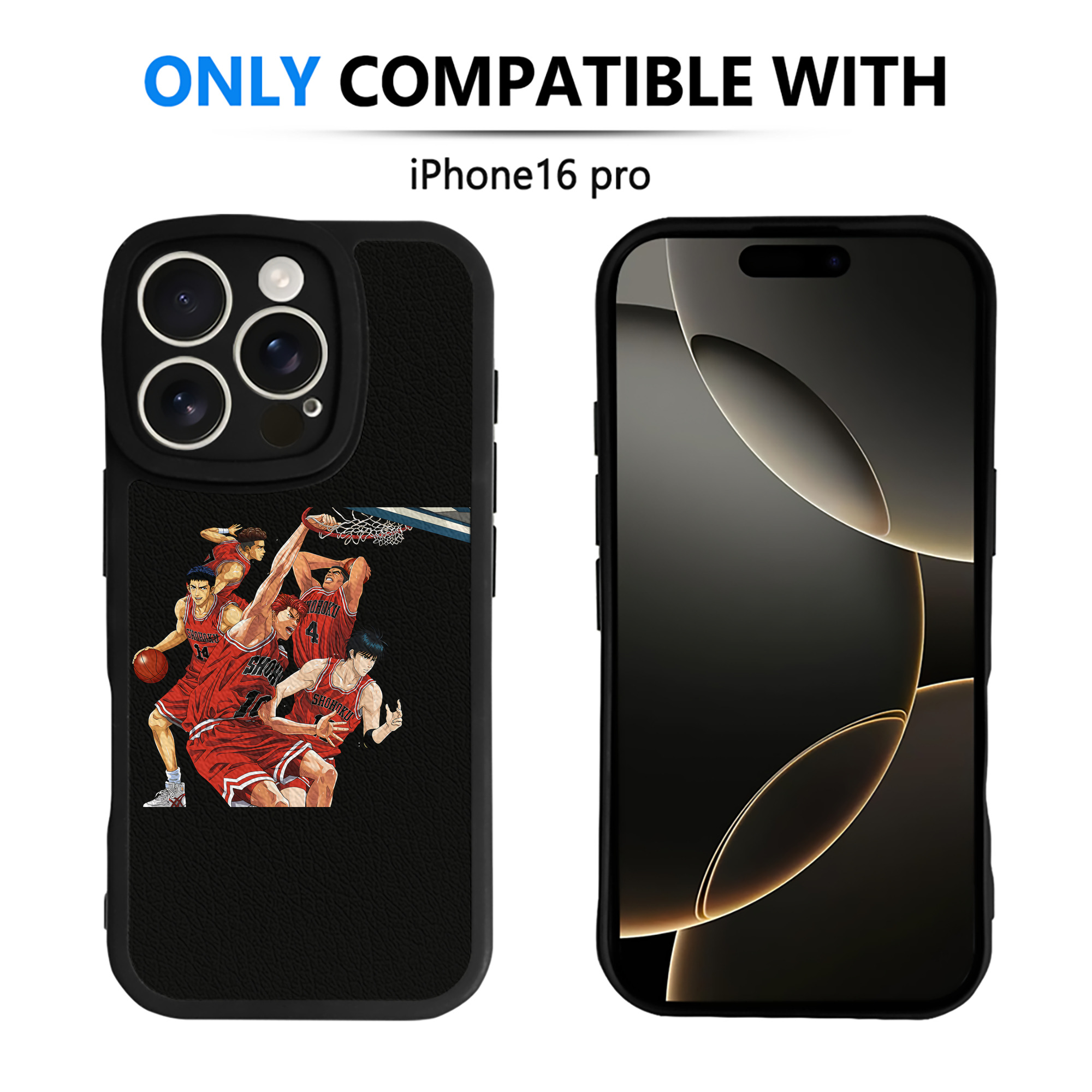 （画像用） SLAM DUNK／スラムダンク 【iPhone 16シリーズ対応】シリコンスマホケース（レザー調） 材質：シリコン